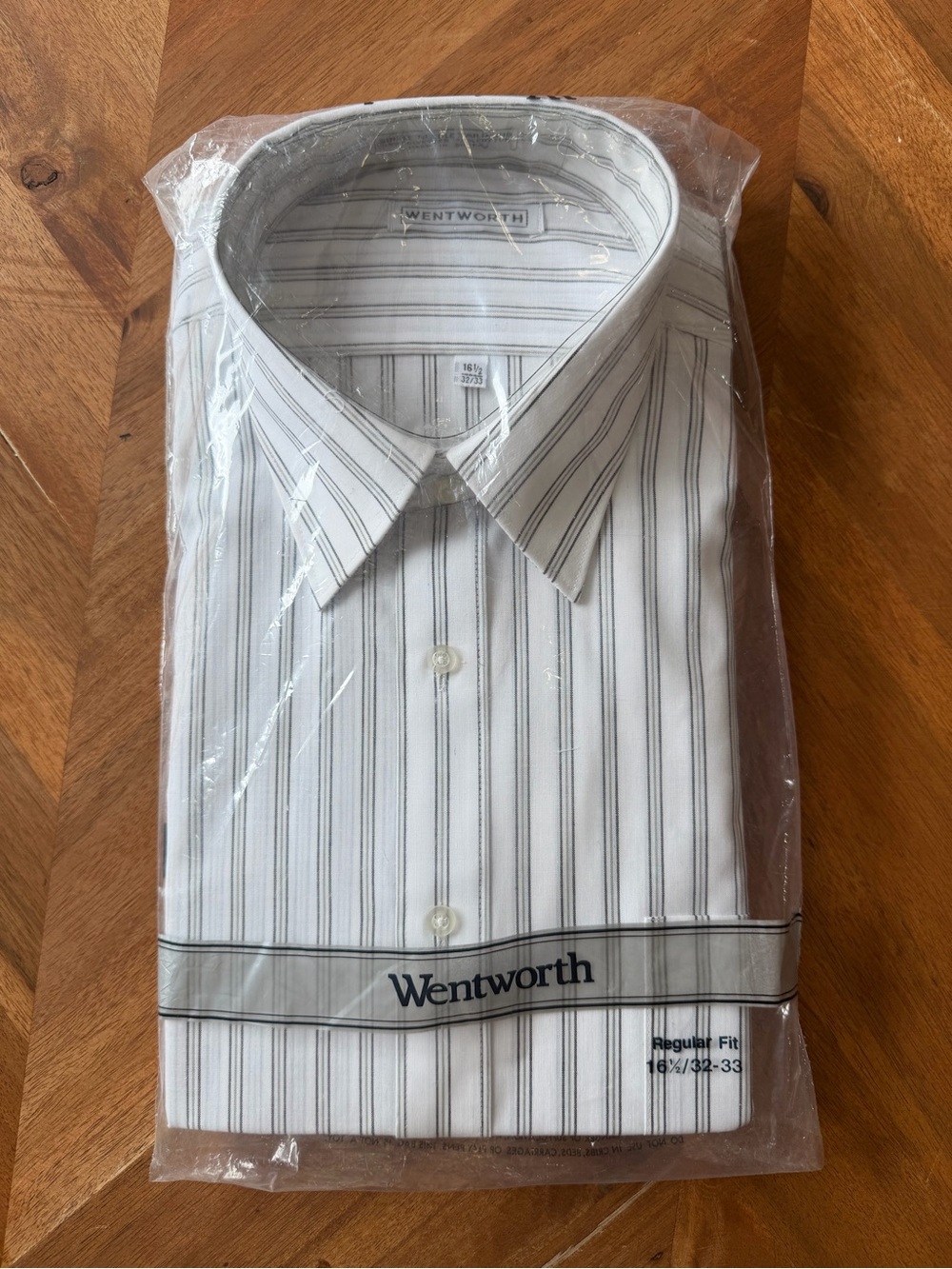 Vintage Men’s Dress Shirt 1980s Wentworth Montgomery Ward 16.5 Deadstock